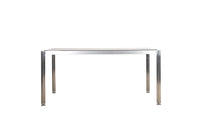 George Ciancimino Glass Top Dining Table - Mid Century Glass dining table - French Mid Century Furniture - AD & PS Antiques