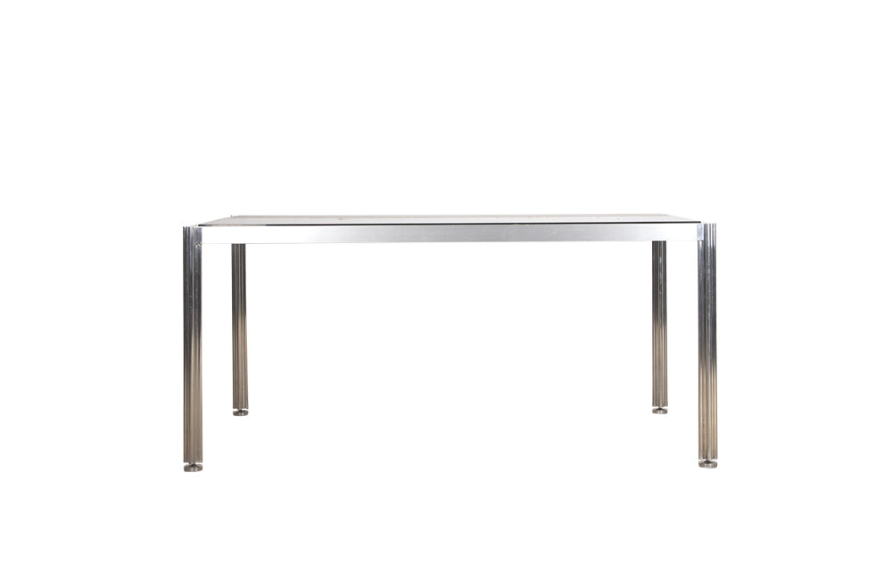 George Ciancimino Glass Top Dining Table - Mid Century Glass dining table - French Mid Century Furniture - AD & PS Antiques