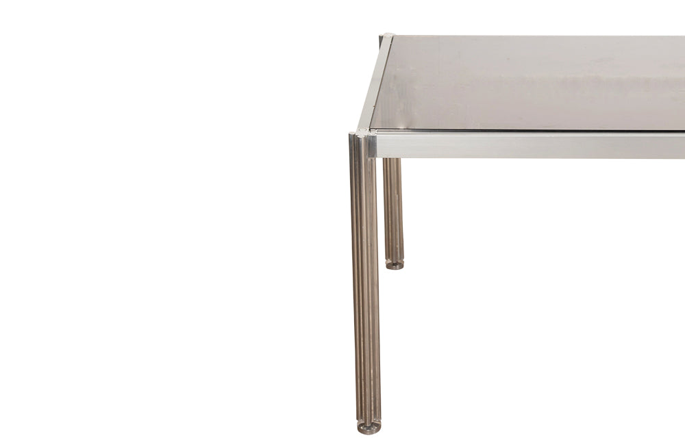 George Ciancimino Glass Top Dining Table - Mid Century Glass dining table - French Mid Century Furniture - AD & PS Antiques