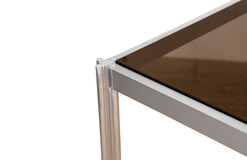 George Ciancimino Glass Top Dining Table - Mid Century Glass dining table - French Mid Century Furniture - AD & PS Antiques