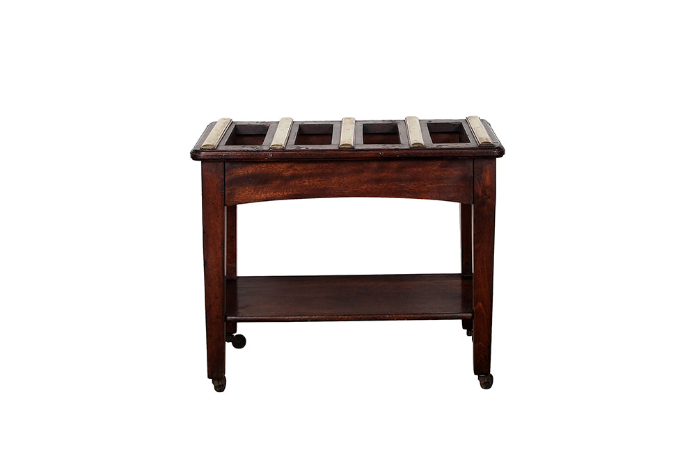 Georgian Style English Mahogany Luggage Rack - AD & PS Antiques - English Antiques - Gentlemans Accessories - Bedroom Accessories - Decorative Accessories - Antique Shops Tetbury