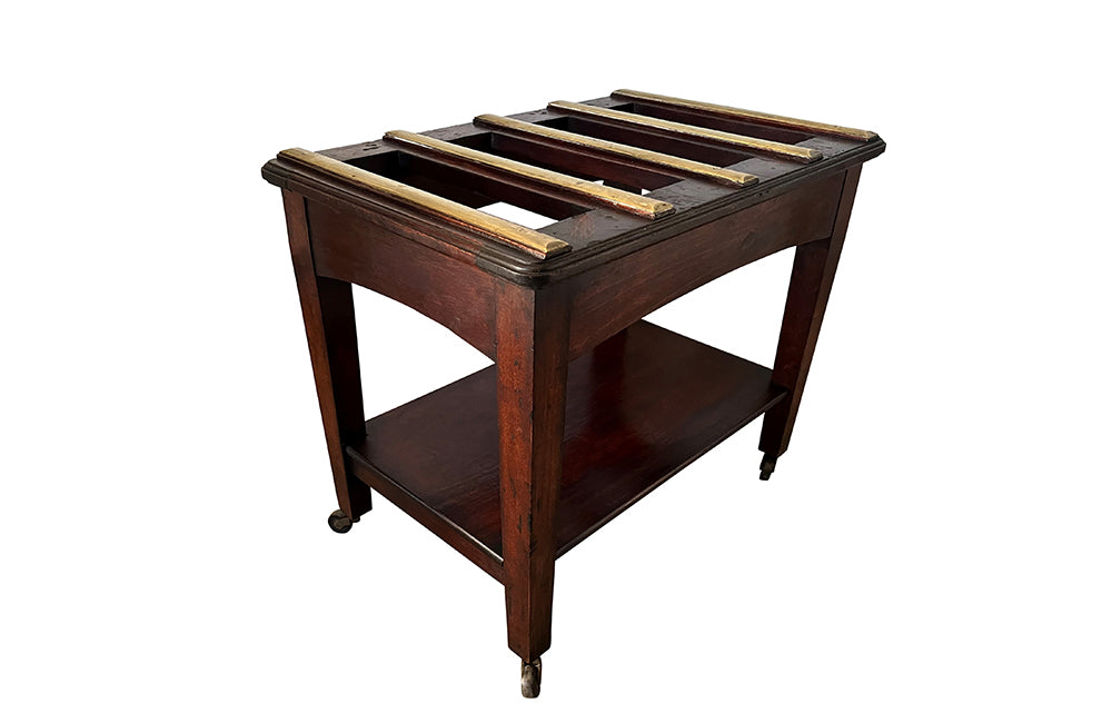 Georgian Style English Mahogany Luggage Rack - AD & PS Antiques - English Antiques - Gentlemans Accessories - Bedroom Accessories - Decorative Accessories - Antique Shops Tetbury