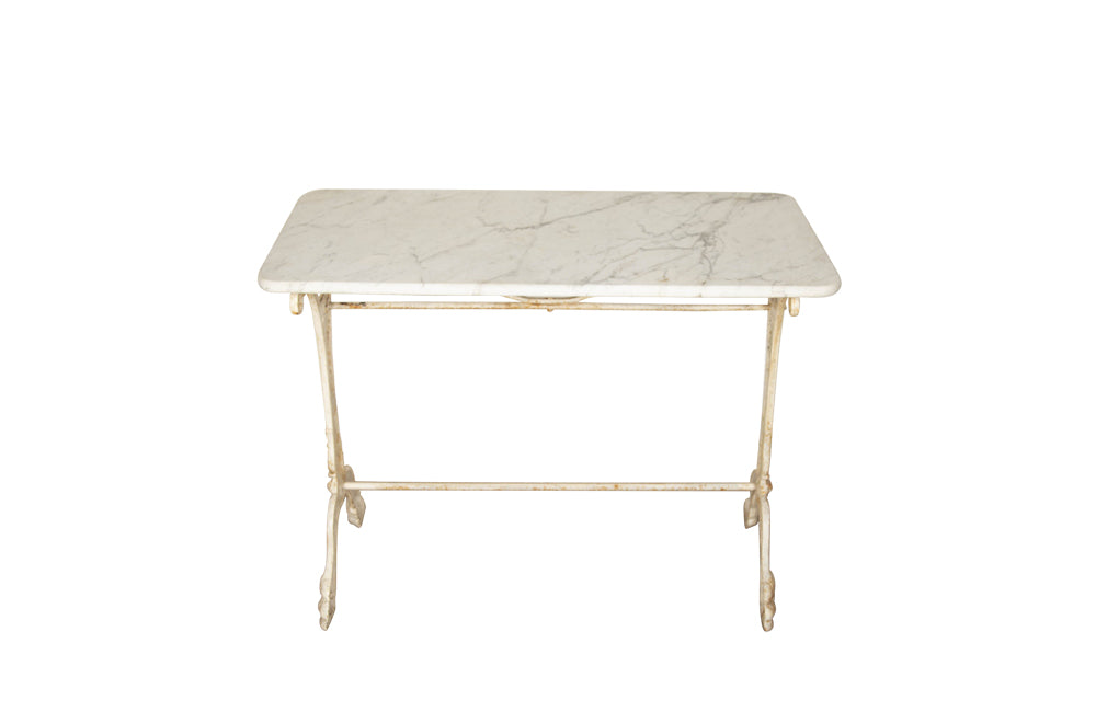 French Iron Bistro Table with Lion Paw Feet - Antique French Table – French Garden Table – Garden Antiques – Antique Garden Table – Antique Marble Table – French Antiques – AD & PS Antiques