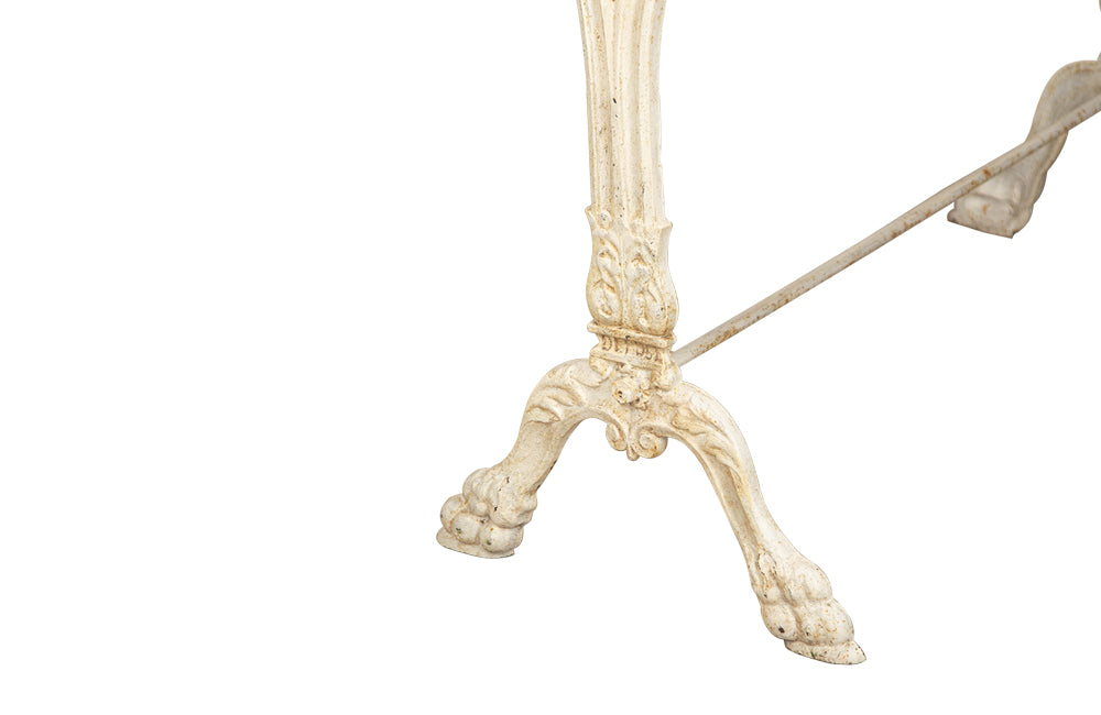 French Iron Bistro Table with Lion Paw Feet - Antique French Table – French Garden Table – Garden Antiques – Antique Garden Table – Antique Marble Table – French Antiques – AD & PS Antiques