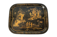 Large Napoleon III Tole Chinoiserie Tray - French Decorative Antiques - Antique Tray - Decorative Accessories - Toleware - Antique Shops Tetbury - adpsantiques - AD & PS Antiques