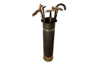 Large Brass Trench Art Stick Stand - French Decorative Antiques - Umbrella Stand - Stick Stand - Trench Art - Folk Art - Decorative Antique Accessories - Military Antiques - Antique Shops Tetbury - adpsantiques - AD & PS Antiques