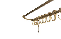 Large French Neo-Classical Revival Brass 12 Hook Wall Rack - Coat Rack - Antique Coat Rack - French Antiques – Decorative Antiques - AD & PS Antiques