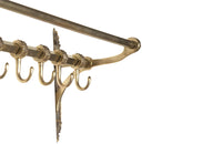 Large French Neo-Classical Revival Brass 12 Hook Wall Rack - Coat Rack - Antique Coat Rack - French Antiques – Decorative Antiques - AD & PS Antiques