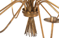 LARGE BULRUSH GILTMETAL CHANDELIER
