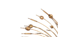 LARGE BULRUSH GILTMETAL CHANDELIER