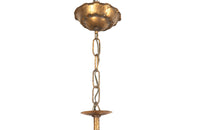 LARGE BULRUSH GILTMETAL CHANDELIER