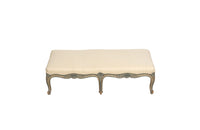 Long Louis XV Revival Footstool-Seating-Footstool-French Antiques-Painted 19th Century Antique Footstool-AD & PS Antiques