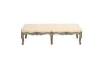Long Louis XV Revival Footstool-Seating-Footstool-French Antiques-Painted 19th Century Antique Footstool-AD & PS Antiques