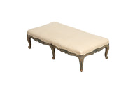 Long Louis XV Revival Footstool-Seating-Footstool-French Antiques-Painted 19th Century Antique Footstool-AD & PS Antiques
