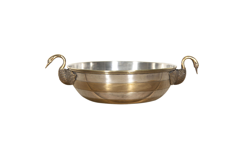 Beautiful Large Silverplate & Brass Swan Dish - Decorative Accessories - Mid Century Modern Accessories - Swan - Antique Shops Tetbury - adpsantiques - AD & PS Antiques