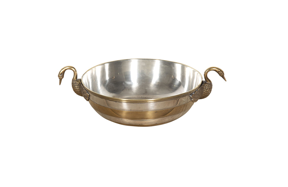 Beautiful Large Silverplate & Brass Swan Dish - Decorative Accessories - Mid Century Modern Accessories - Swan - Antique Shops Tetbury - adpsantiques - AD & PS Antiques