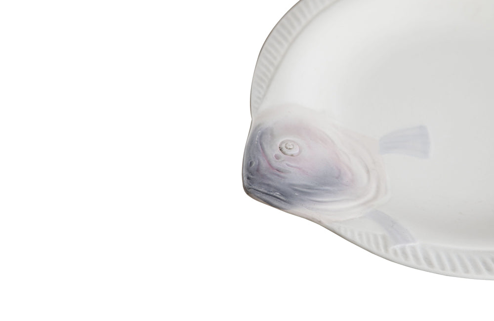 Twelve Antique seafood plates in the form of fish by Longwy - French Antiques