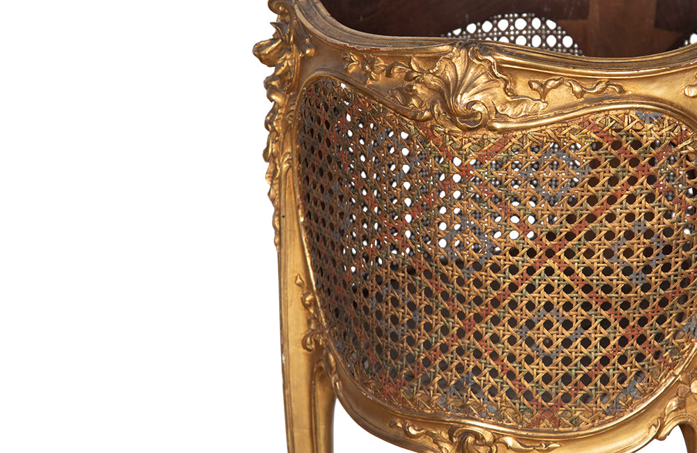 Louis XV Revival Caned Jardiniere Stand - French Antique Furniture - Orangery Furniture - Antique Planters - Antique Jardiniere - Louis XV Furniture - Decorative Antiques - Antique Shops Tetbury - AD & PS Antiques
