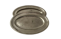 Two large French silverplate serving trays engraved 'Buffet Metz'. Both lovely hotel quality, one stamped with the makers mark Christofle.