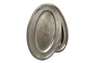 Two large French silverplate serving trays engraved 'Buffet Metz'. Both lovely hotel quality, one stamped with the makers mark Christofle.