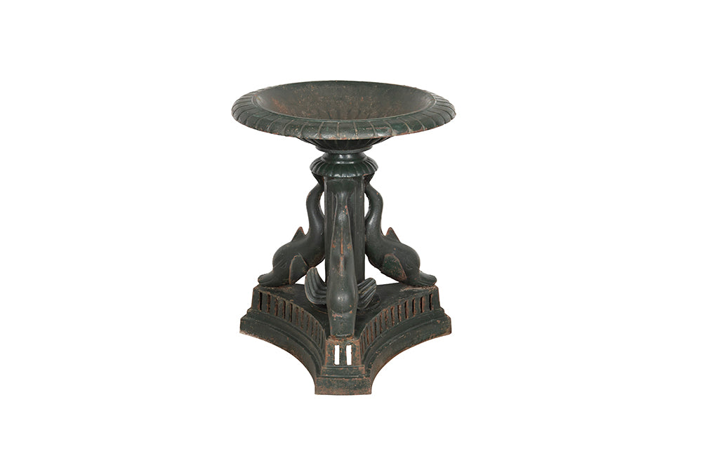 Mid 20th Century Cast Iron Dolphin Base Fountain - Garden Antiques - French Garden Antiqus - Mid Century Garden - Garden Accessories - Water Feature - Jardiniere - Fountains - Planters - Garden Feature - Antique Shops Tetbury - adpsantiques - AD & PS Antiques -