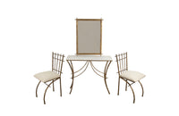 20th Century French Faux Bamboo Gilt Metal Condole Salon - French Mid Century Furniture -Faux Bamboo Furniture -Faux Bamboo Chairs -Faux Bamboo Mirror - Faux Bamboo Mirror - Vintage Furniture - Hollywood Regency - French Decorative Furniture - Mid Century Modern - Antique Shops Tetbury -AD & PS Antiques