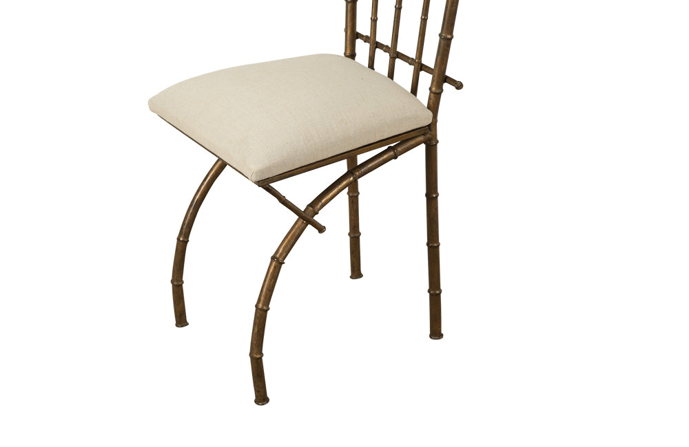 20th Century French Faux Bamboo Gilt Metal Condole Salon - French Mid Century Furniture -Faux Bamboo Furniture -Faux Bamboo Chairs -Faux Bamboo Mirror - Faux Bamboo Mirror - Vintage Furniture - Hollywood Regency - French Decorative Furniture - Mid Century Modern - Antique Shops Tetbury -AD & PS Antiques