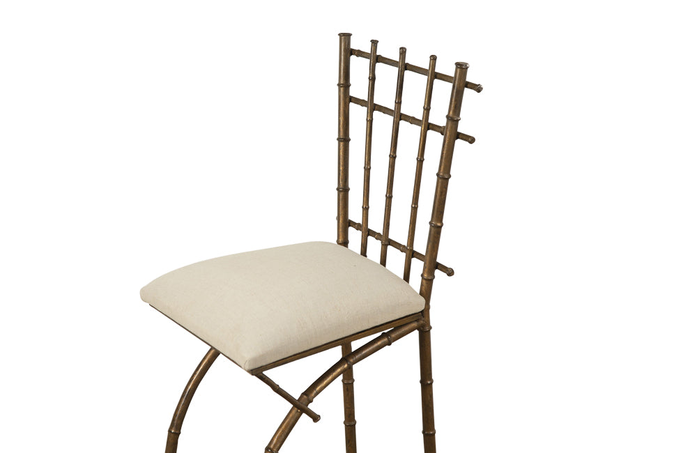 20th Century French Faux Bamboo Gilt Metal Condole Salon - French Mid Century Furniture -Faux Bamboo Furniture -Faux Bamboo Chairs -Faux Bamboo Mirror - Faux Bamboo Mirror - Vintage Furniture - Hollywood Regency - French Decorative Furniture - Mid Century Modern - Antique Shops Tetbury -AD & PS Antiques