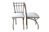 20th Century French Faux Bamboo Gilt Metal Condole Salon - French Mid Century Furniture -Faux Bamboo Furniture -Faux Bamboo Chairs -Faux Bamboo Mirror - Faux Bamboo Mirror - Vintage Furniture - Hollywood Regency - French Decorative Furniture - Mid Century Modern - Antique Shops Tetbury -AD & PS Antiques