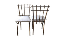 20th Century French Faux Bamboo Gilt Metal Condole Salon - French Mid Century Furniture -Faux Bamboo Furniture -Faux Bamboo Chairs -Faux Bamboo Mirror - Faux Bamboo Mirror - Vintage Furniture - Hollywood Regency - French Decorative Furniture - Mid Century Modern - Antique Shops Tetbury -AD & PS Antiques