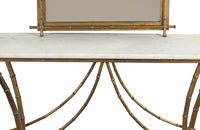 20th Century French Faux Bamboo Gilt Metal Condole Salon - French Mid Century Furniture -Faux Bamboo Furniture -Faux Bamboo Chairs -Faux Bamboo Mirror - Faux Bamboo Mirror - Vintage Furniture - Hollywood Regency - French Decorative Furniture - Mid Century Modern - Antique Shops Tetbury -AD & PS Antiques