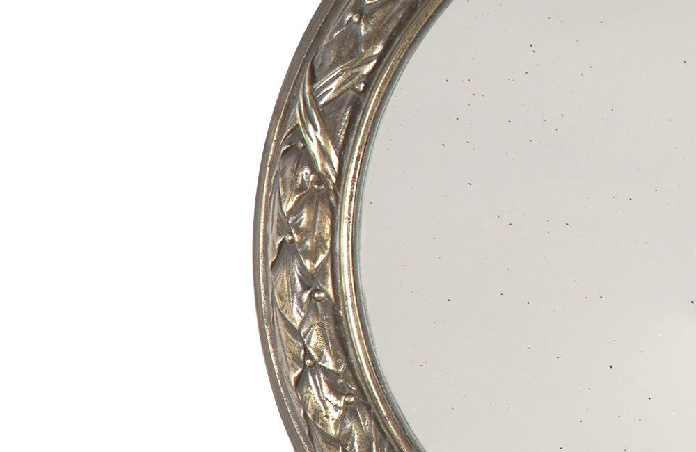 Neo-Classical Bronze Wreath Mirror - Decorative Mirrors - french Antique mirrors - French Decorative Antiques -Antique Shops Tetbury - Wall Decoration -Unusual Mirrors -Round Antique Mirrors - Decorative Accessories -Decorative Antiques - AD & PS Antiques