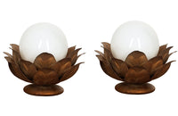 PAIR OF VINTAGE LOTUS TABLE LAMPS