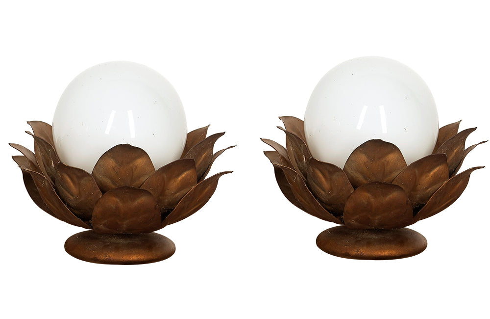 PAIR OF VINTAGE LOTUS TABLE LAMPS