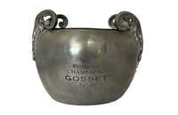 Pewter Gosset Champagne Vasque - French Decorative Accessories - Champagne Vasque - Champagne Bucket - Wine Cooler - Rafraichissoir - Wine & Food Accessories - Decorative Accessories - Fine Dining - Antique Shops Tetbury - adpsantiques - AD & PS Antiques