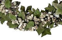 Pretty 19th Century Tole & Porcelain Wreath - French decorative Antiques