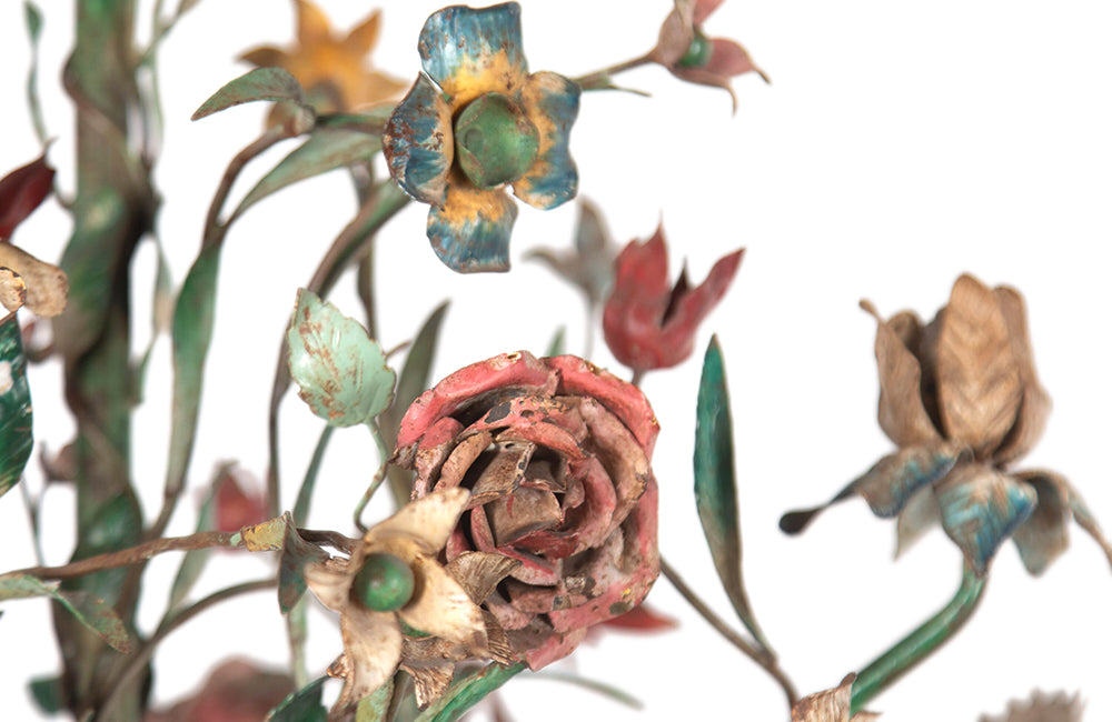Early 20th Century Tole Floral Chandelier - Decorative Antiques - Vintage Chandeliers - Antique Chandeliers - Decorative Antiques - AD & PS Antiques