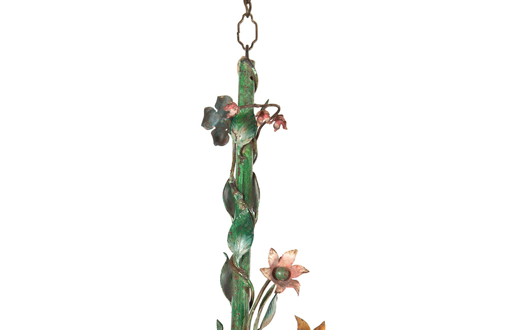 Early 20th Century Tole Floral Chandelier - Decorative Antiques - Vintage Chandeliers - Antique Chandeliers - Decorative Antiques - AD & PS Antiques