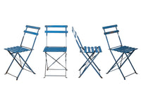 Four Folding French Bistro Garden Chairs - Garden Antiques - Bistro Chairs - French Garden Antiques - French Garden Chairs - French Cafe Chairs - Vintage Garden Chairs - AD & PS Antiques