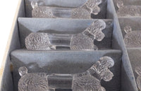 Set Of Twelve Glass Poodle Knife Rests - French Decorative Accessories - French Decorative Antiques - Knife Rests - Poodle - Antique Shops Tetbury - adpsantiques - AD & PS Antiques