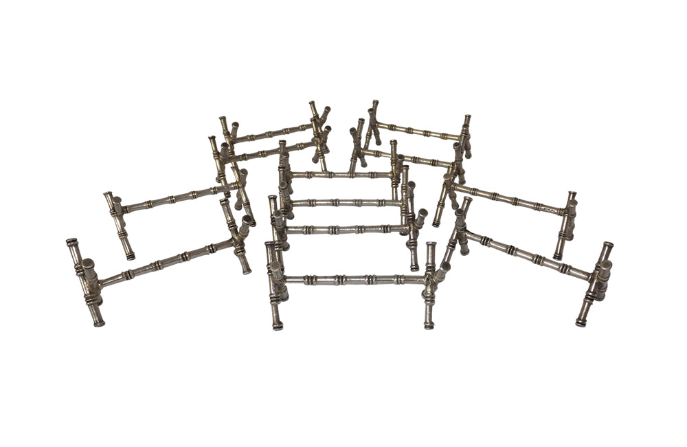 Set Of Twelve French Silverplate Faux Bamboo Knife Rests - Decorative Accessories - French Decorative Antiques - Fine Dining Accessories - Knife Rests -Table Accessories - Faux Bamboo - Antique Shops Tetbury - adpsantiques - AD & PS Antiques