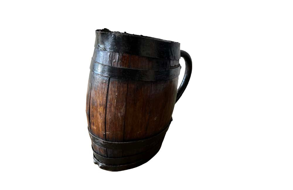 Small Wooden French Wine Jug - French Decorative Antiques - Wine Related Antiques - Decorative Accessories - Wime & Food Related Antiques - Wooden Jug - Antique Shops Tetbury - AD & PS Antiques