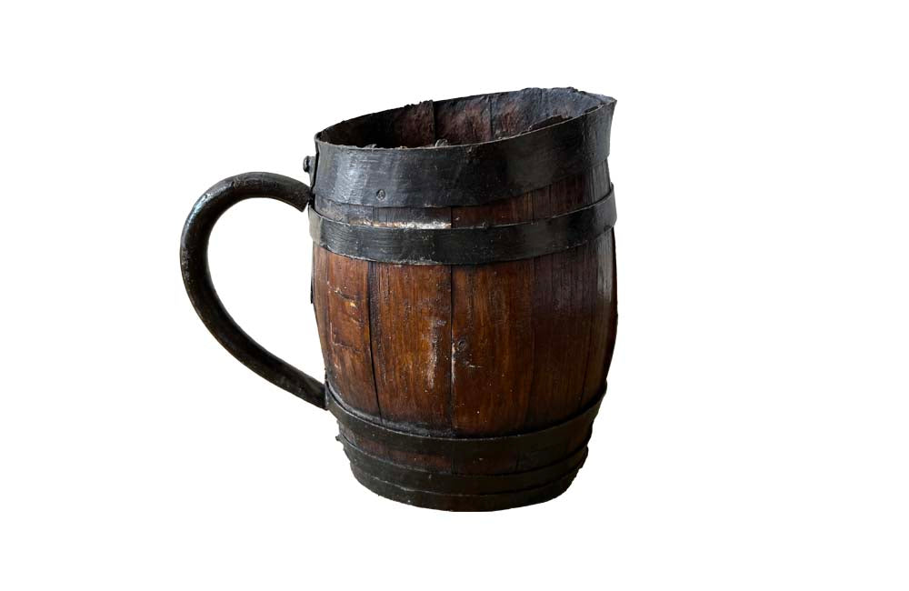 Small Wooden French Wine Jug - French Decorative Antiques - Wine Related Antiques - Decorative Accessories - Wime & Food Related Antiques - Wooden Jug - Antique Shops Tetbury - AD & PS Antiques