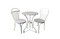 Early 20th Century French Iron Garden Set - French Garden Antiques - Antique Garden Table - Antique Garden Chairs - French Garden Table - French Garden Chairs - Antique Bistro Table - Iron Garden Furniture - Garden Antiques - Conservatory Furniture - Antique Garden Furniture - Bistro Table - AD & PS Antiques