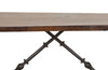 Late 17th Century Spanish walnut top dining table with wrought iron stretcher