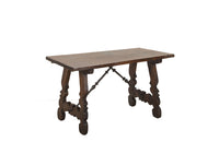 Late 17th Century Spanish walnut top dining table with wrought iron stretcher