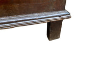 Antique marriage coffer in oak from Anjou in the Isere region. 17th Century French. French antique furniture.