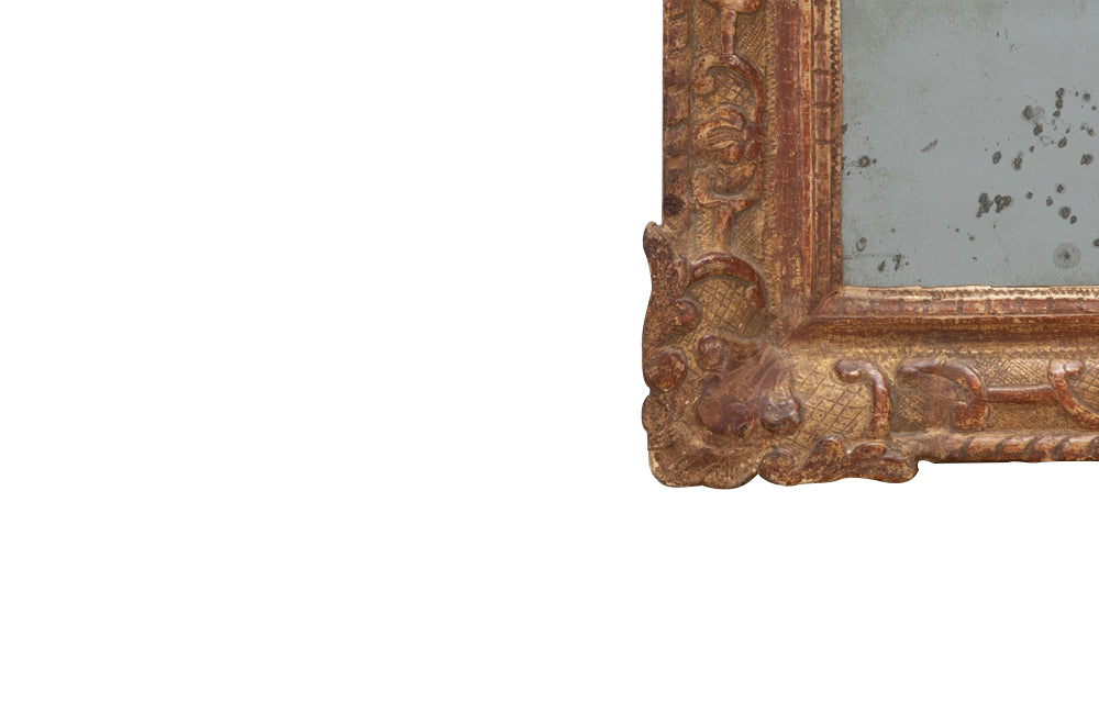 Antique carved giltwood mirror - Antique French Mirror 