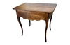 18th century French Louis XV walnut writing table with shaped apron to all sides and one drawer