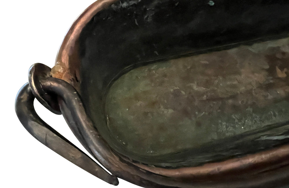 18th Century French copper fish kettle of exceptional size.